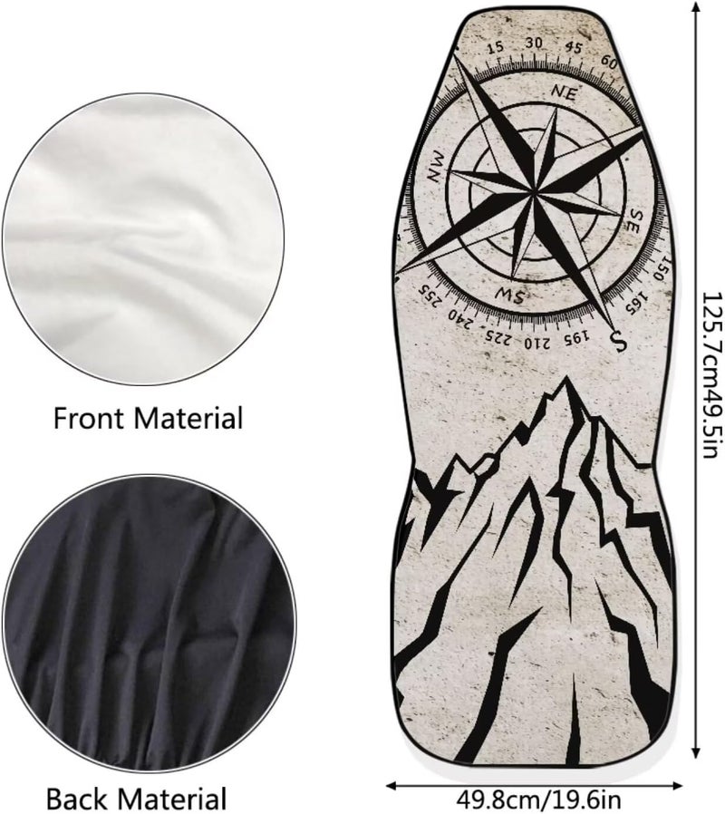 Howilath Direction Indicator Print Car Seat Cover Set of 2 Interior Accessories, Washable Front Seat Cushion Protectors Fit SUV Sedan Van - Image 5